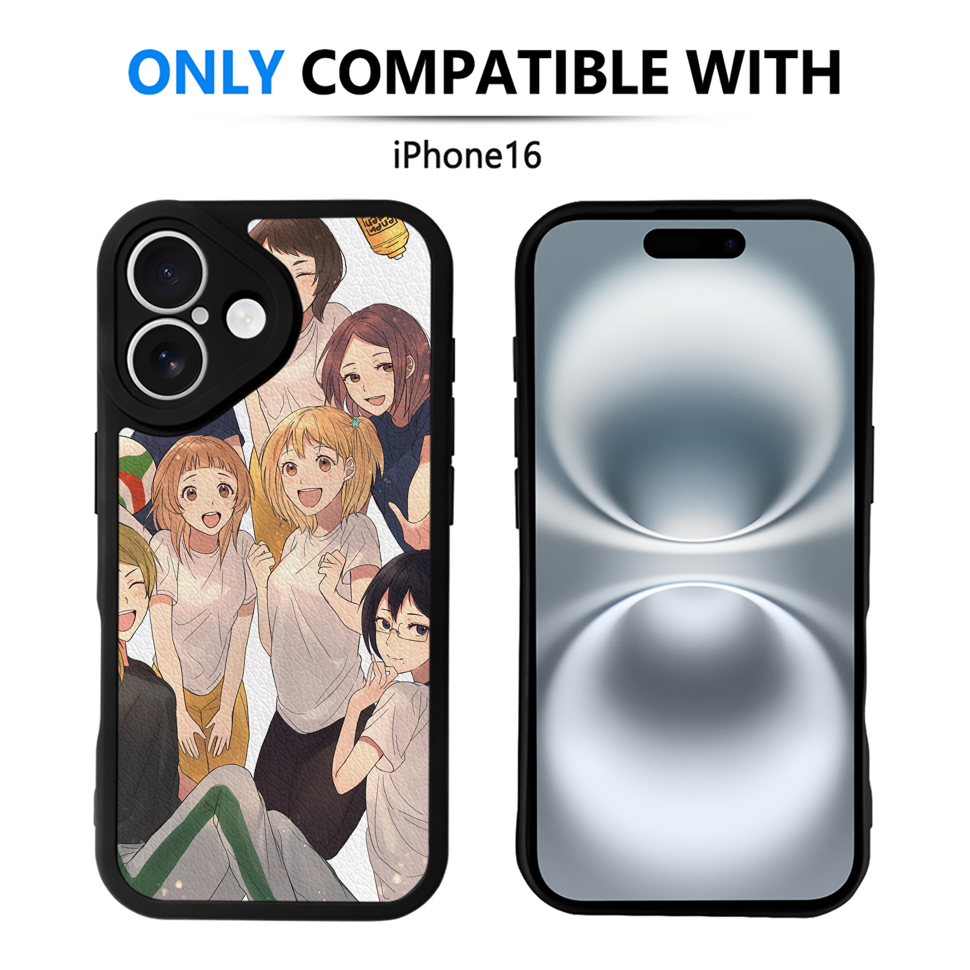 （画像用） ハイキュー!! Haikyu!! 【iPhone 16シリーズ対応】シリコンスマホケース（レザー調） 材質：シリコン